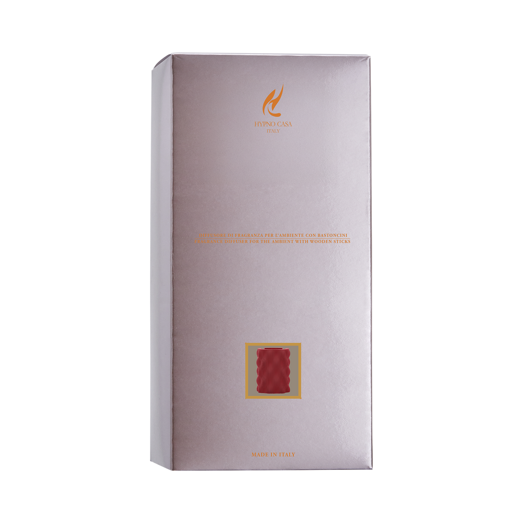 Dyfuzor Zapachowy z Patyczkami w Pudełku Prezentowym, 200 ml, 13 cm, Kolor Bordowy, Bez Uzupełniacza